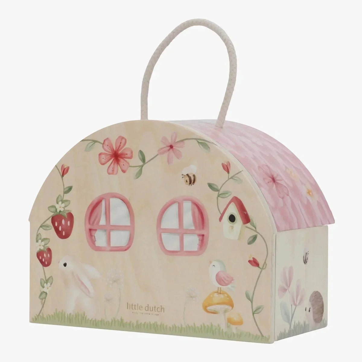 Little Dutch Fairy House & Garden decorative tin box with floral and animal illustrations